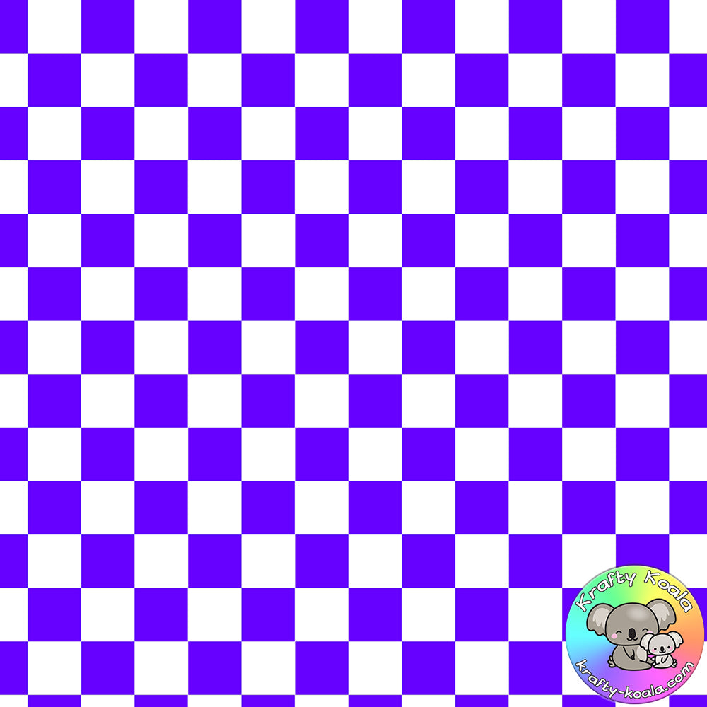 Purple Checkerboard Fabric