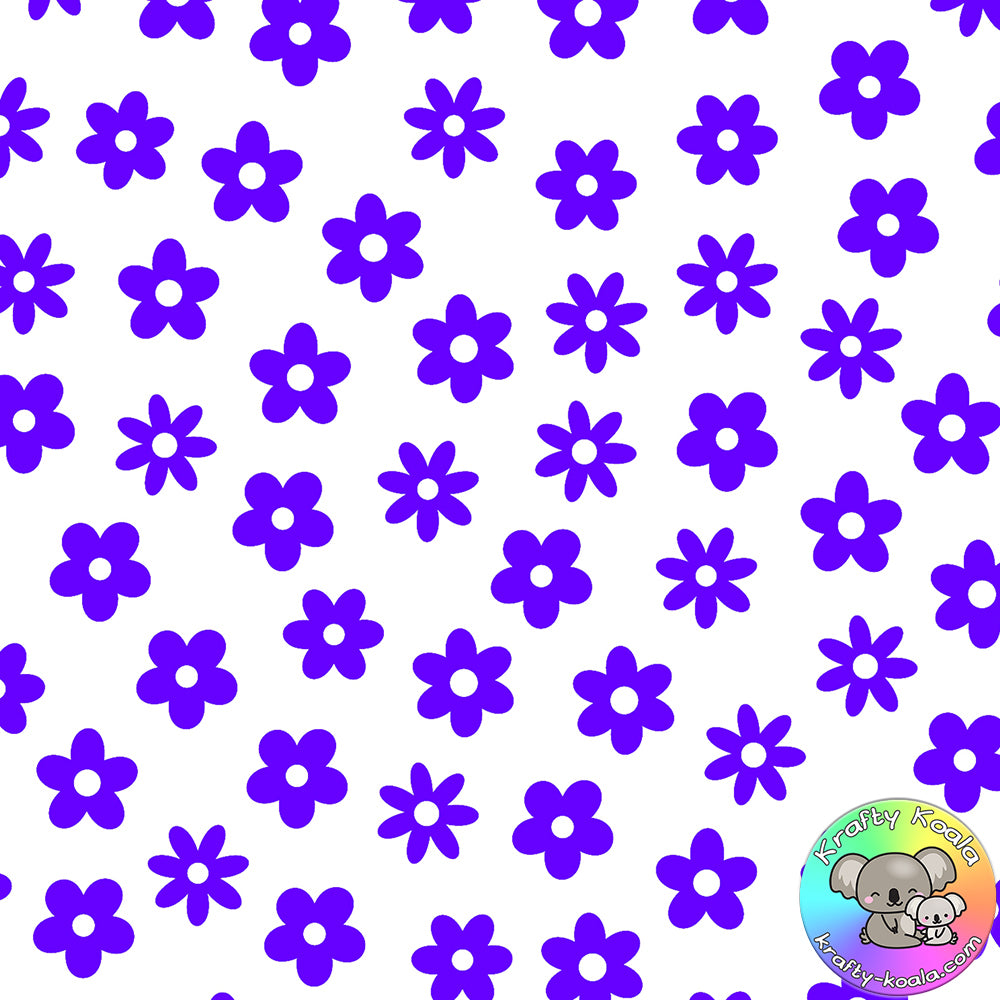 Purple Flowers Fabric