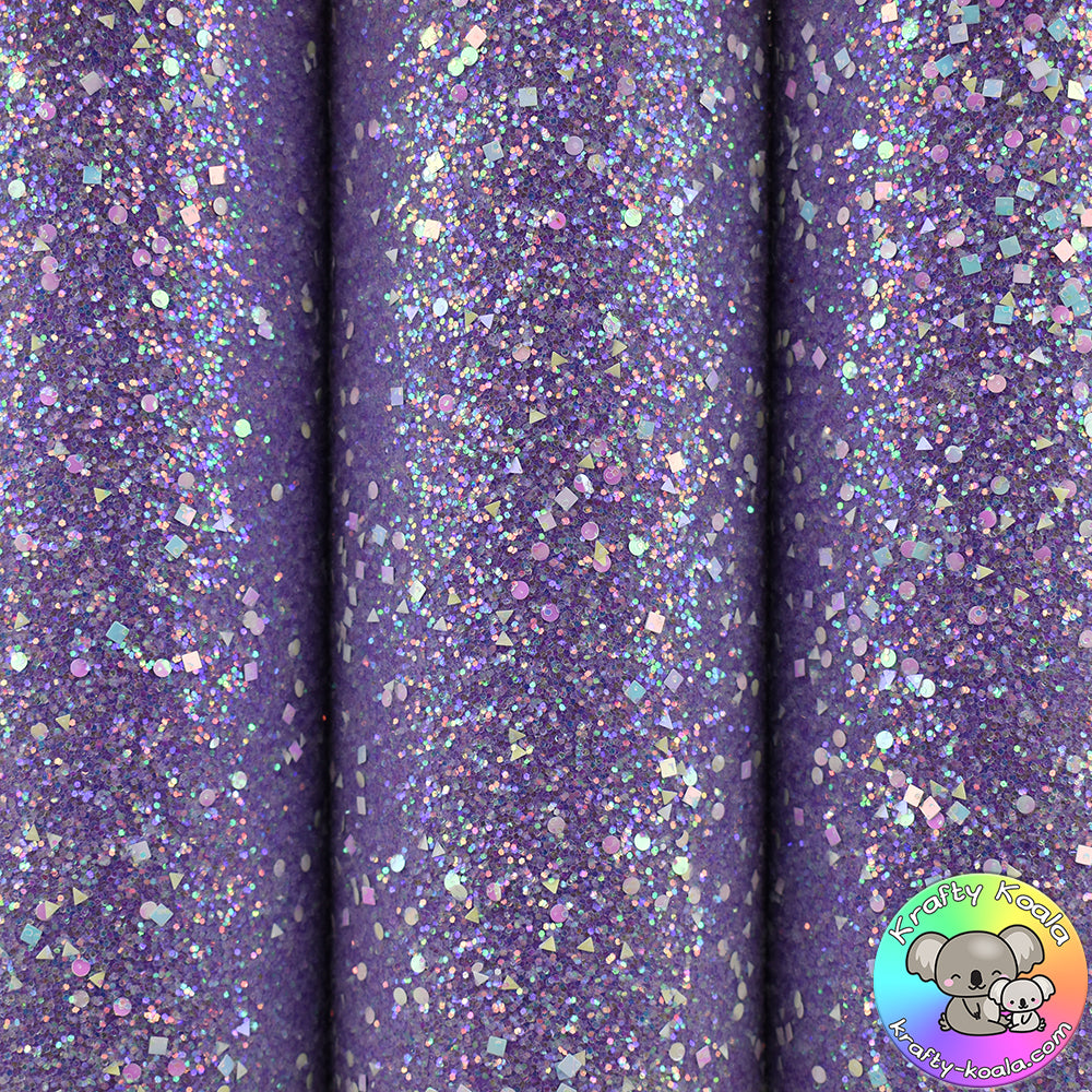 Purple Gemstones Chunky Glitter Fabric