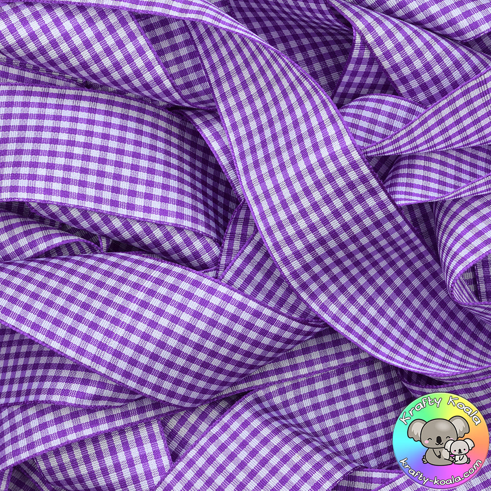 Purple Gingham Ribbon