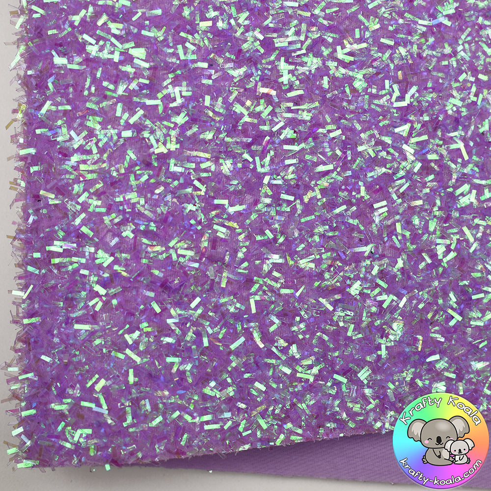 Purple Iridescent Tinsel Fabric