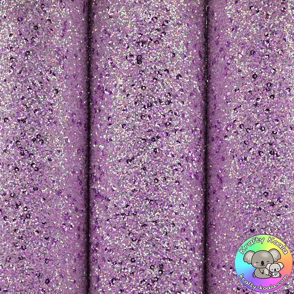 Purple Sequin Chunky Glitter Fabric