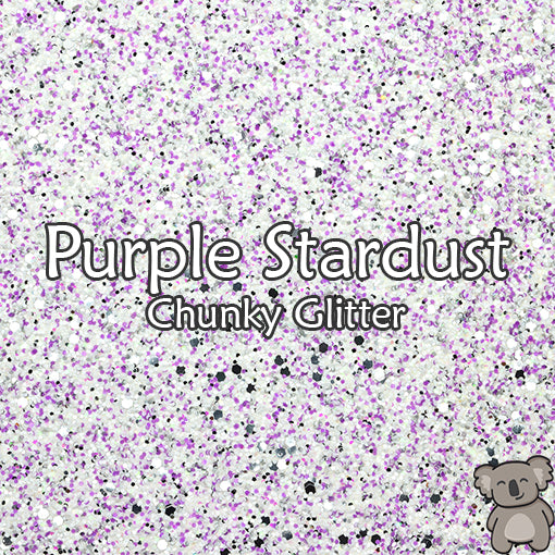 Purple Stardust Chunky Glitter Fabric