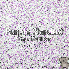 Purple Stardust Chunky Glitter Fabric