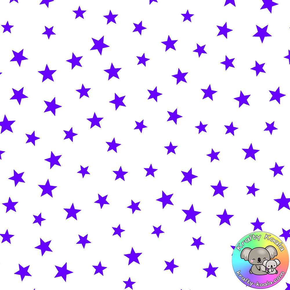 Purple Stars Fabric