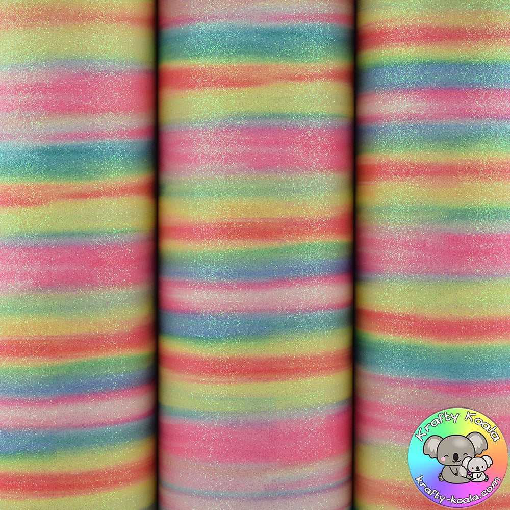 Rainbow Streak Fine Glitter Fabric