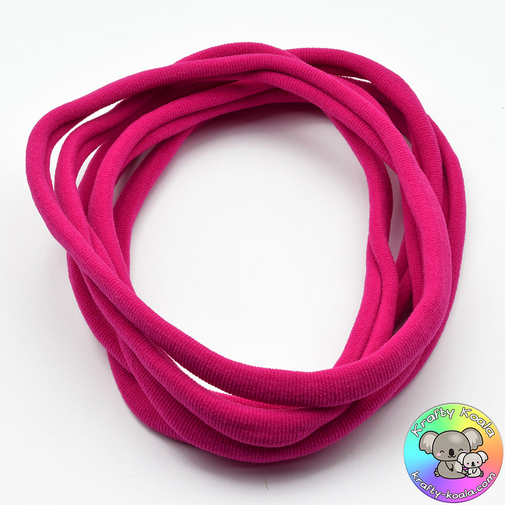 Raspberry Rose Nylon Headbands