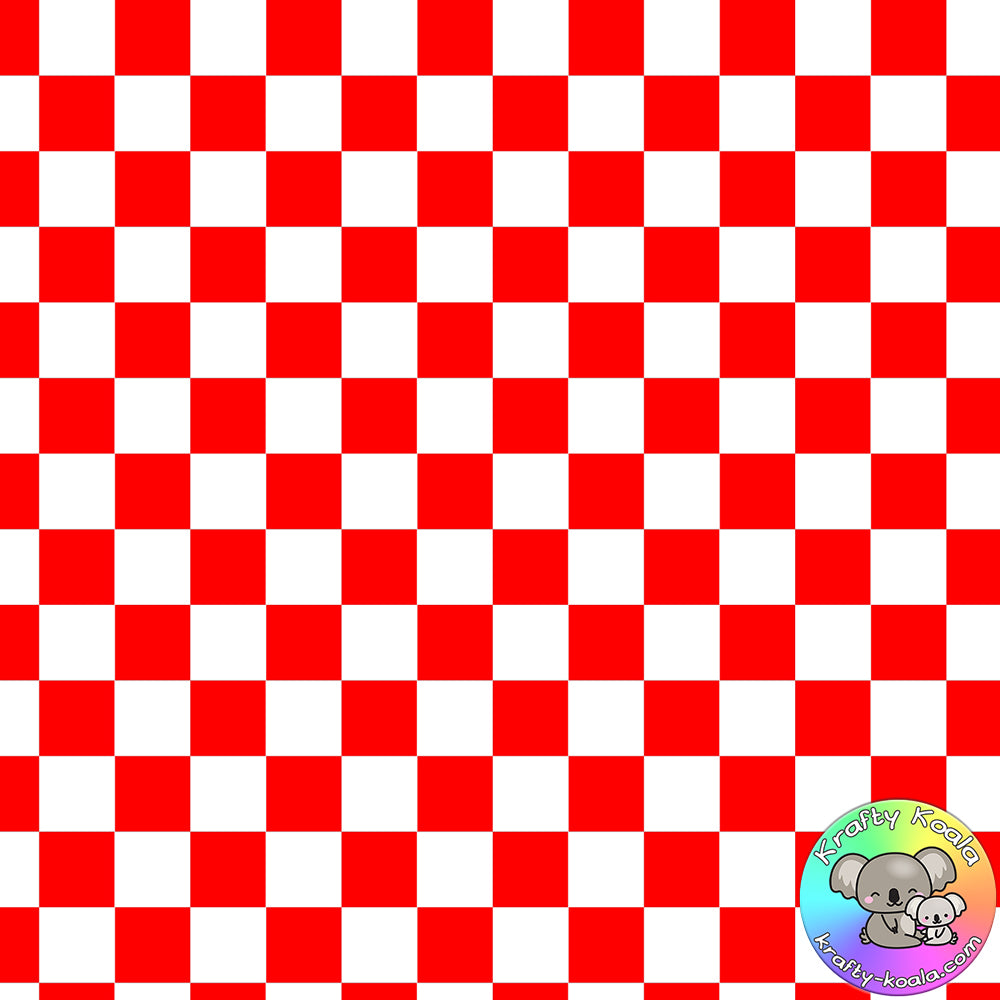 Red Checkerboard Fabric