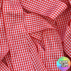 Red Gingham Plaid Ribbon