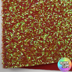 Red Iridescent Tinsel Fabric