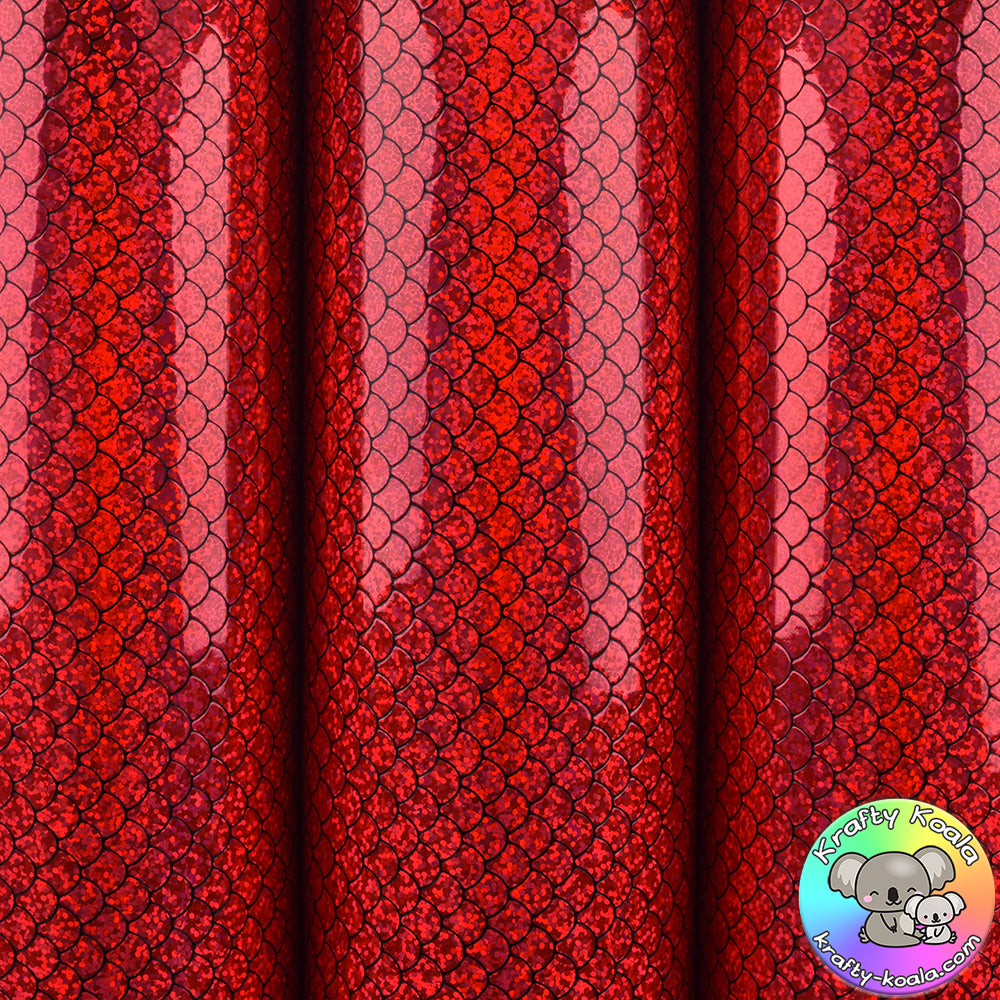 Red Mermaid Vinyl Fabric