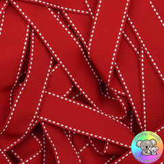 Red Saddle Stitched Grosgrain Ribbon