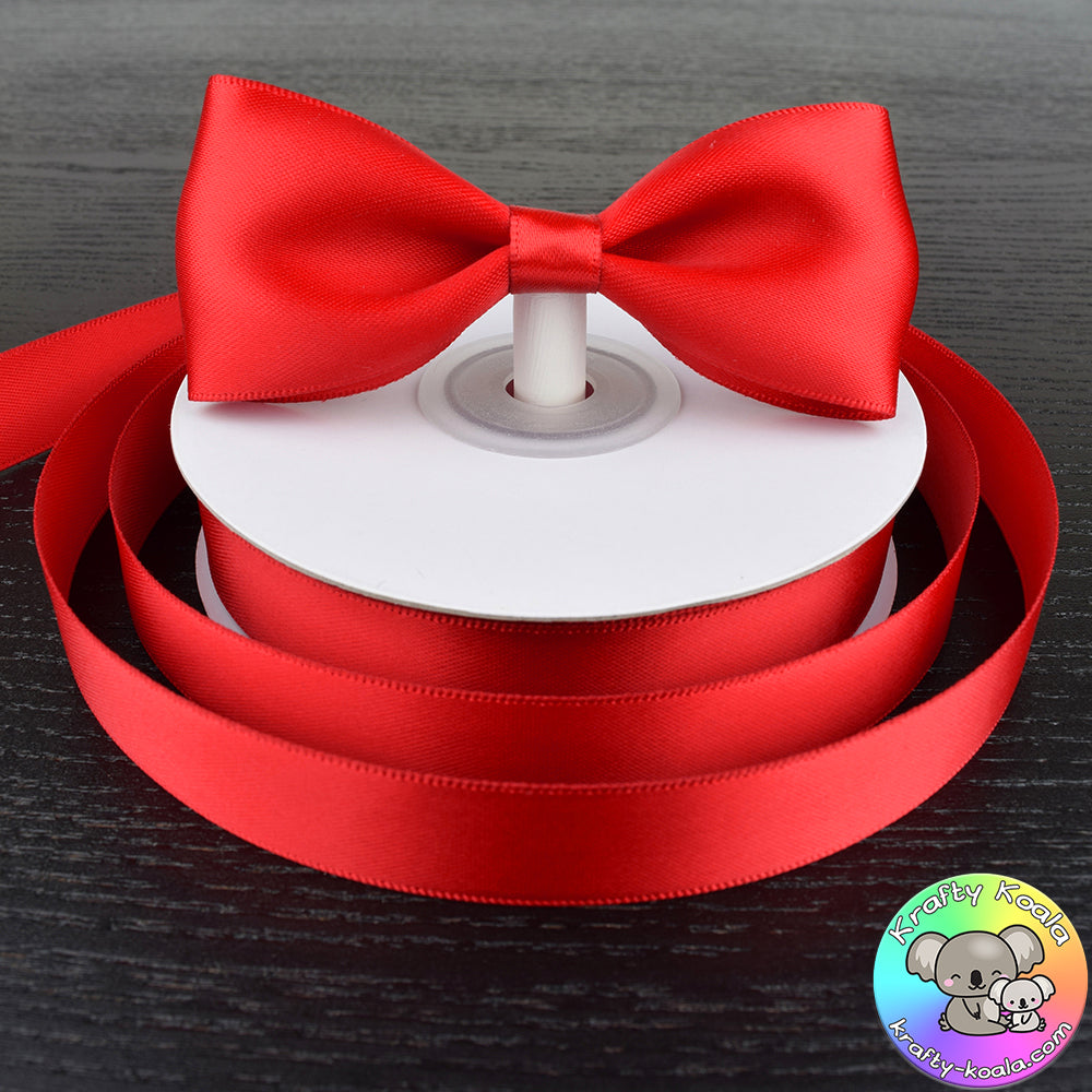 Re Satin Ribbon Red Satin Ribbon Rolls – Krafty Koala