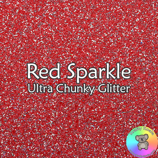 Red Sparkle Chunky Glitter Fabric