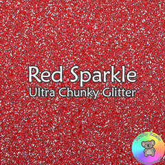 Red Sparkle Chunky Glitter Fabric