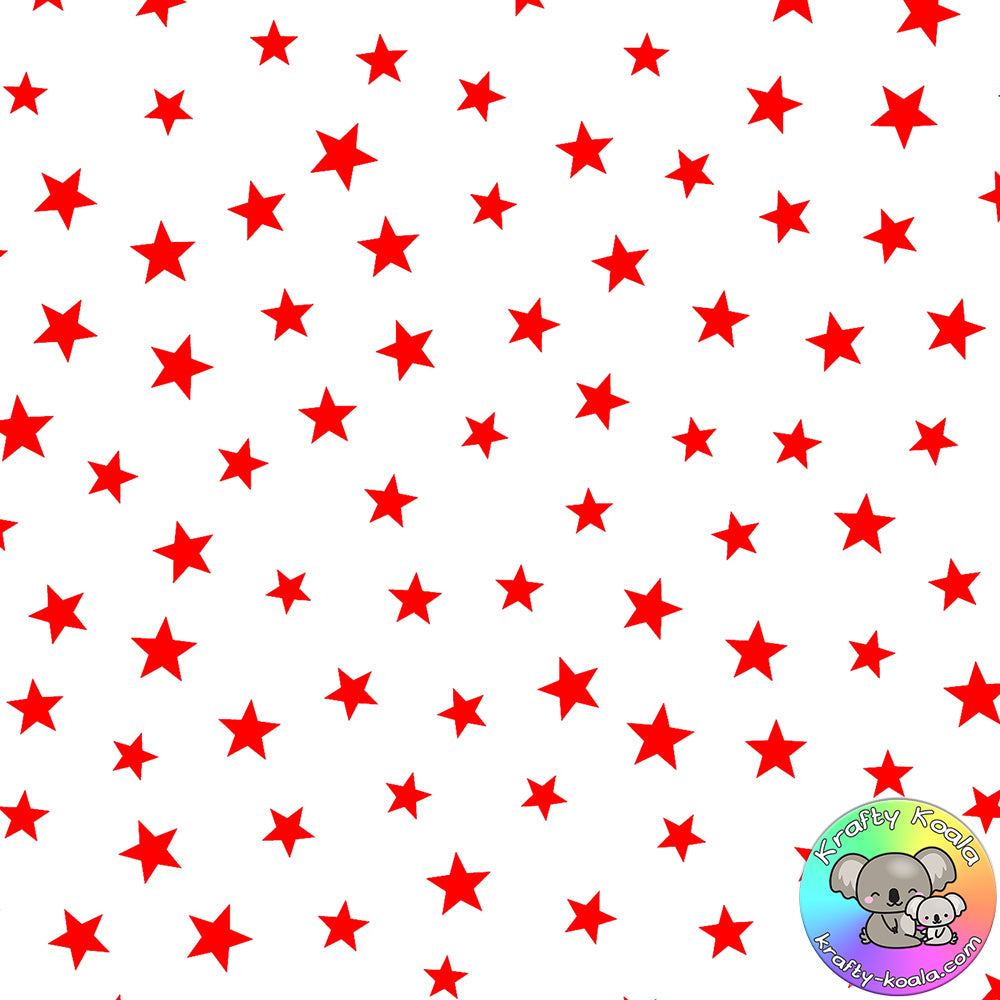 Red Stars Fabric