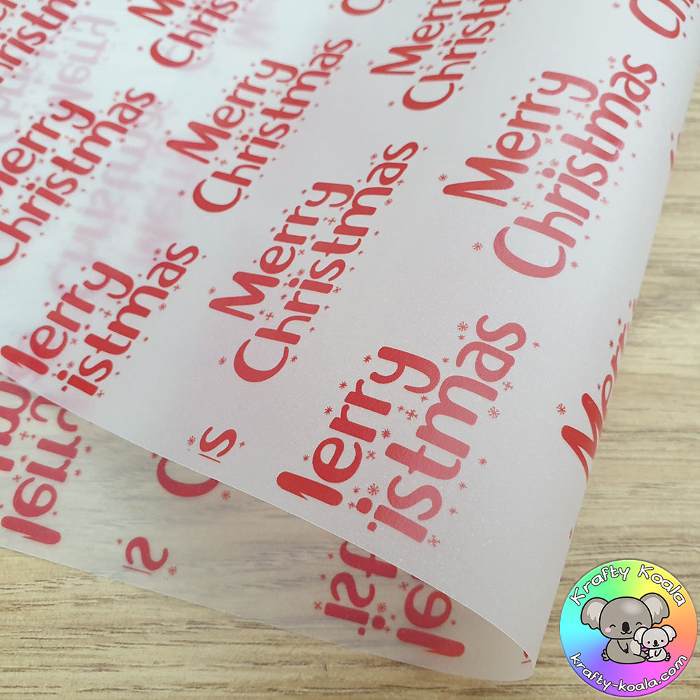 Red Merry Christmas Packaging Paper