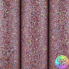 Red Glow In The Dark Chunky Glitter Fabric