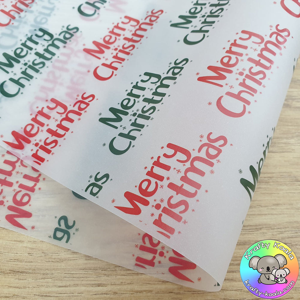 Red & Green Merry Christmas Packaging Paper