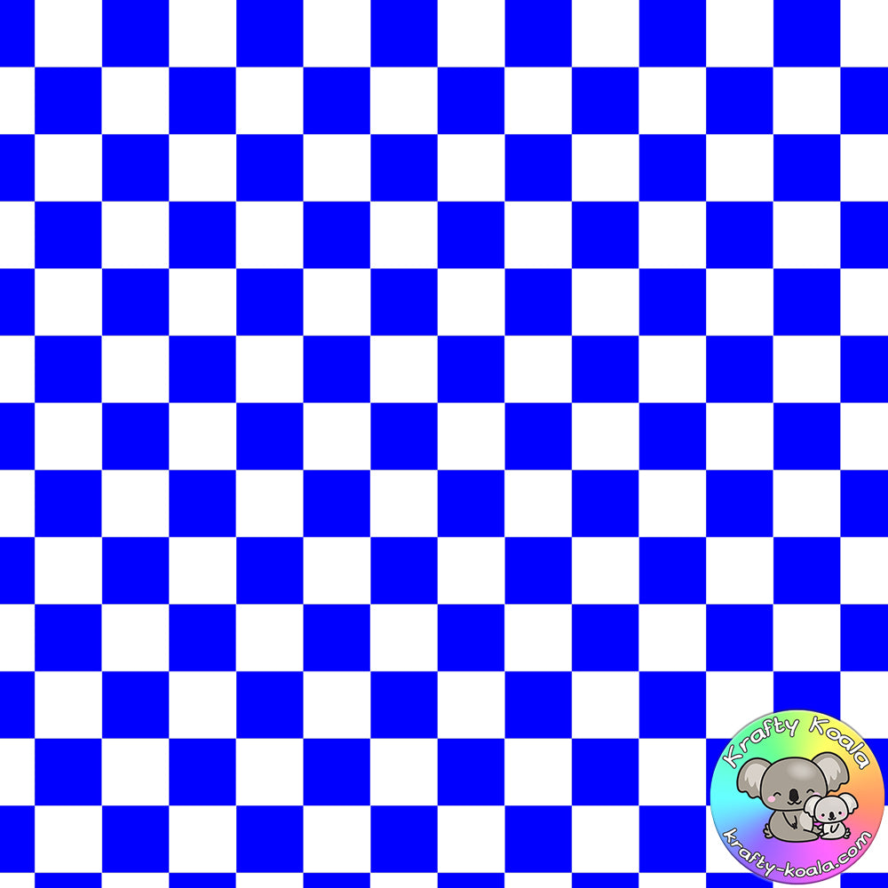 Royal Blue Checkerboard Fabric