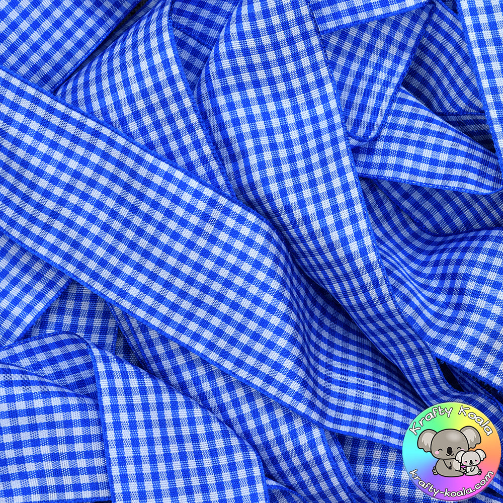 Royal Blue Gingham Ribbon