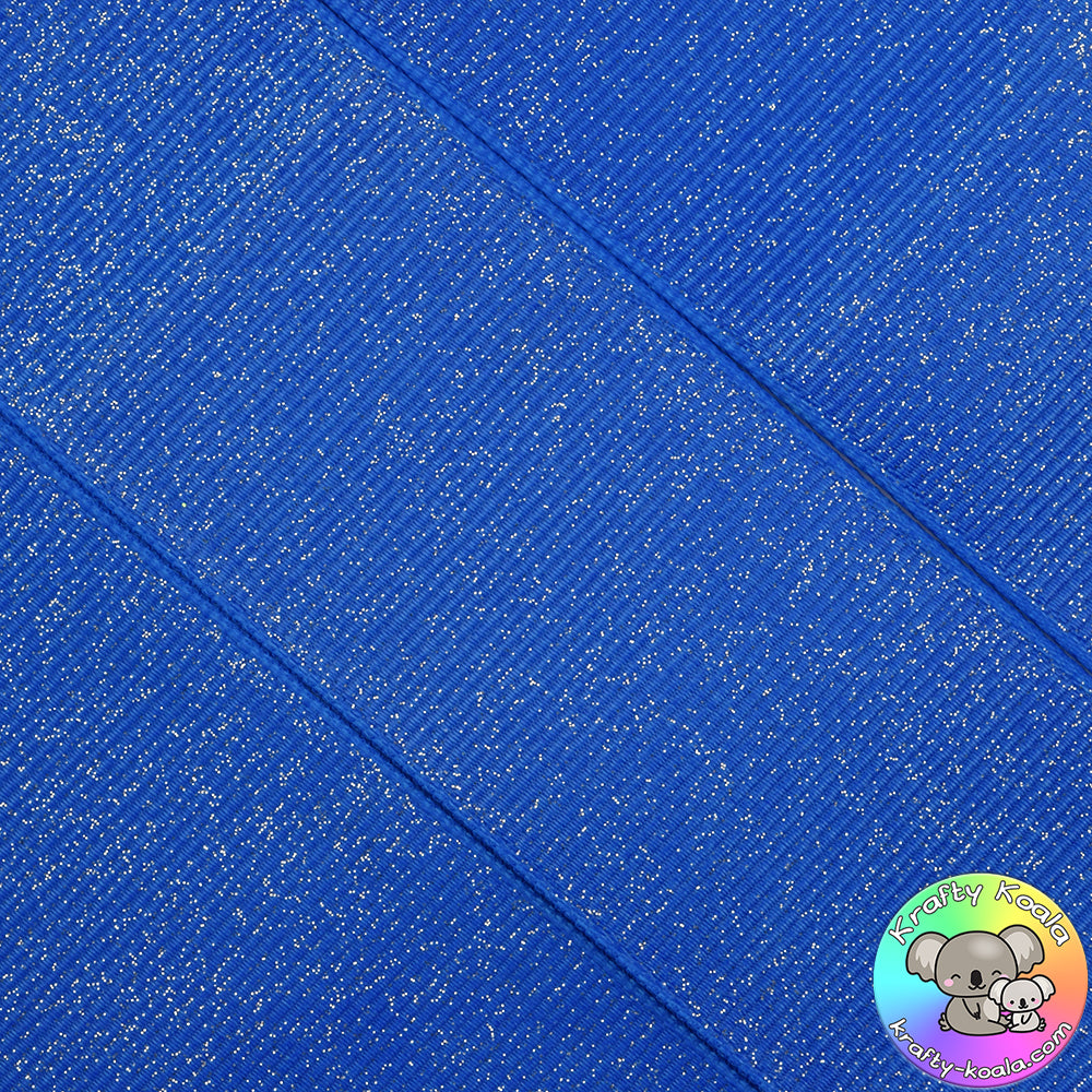 Royal Blue Glitter Grosgrain Ribbon