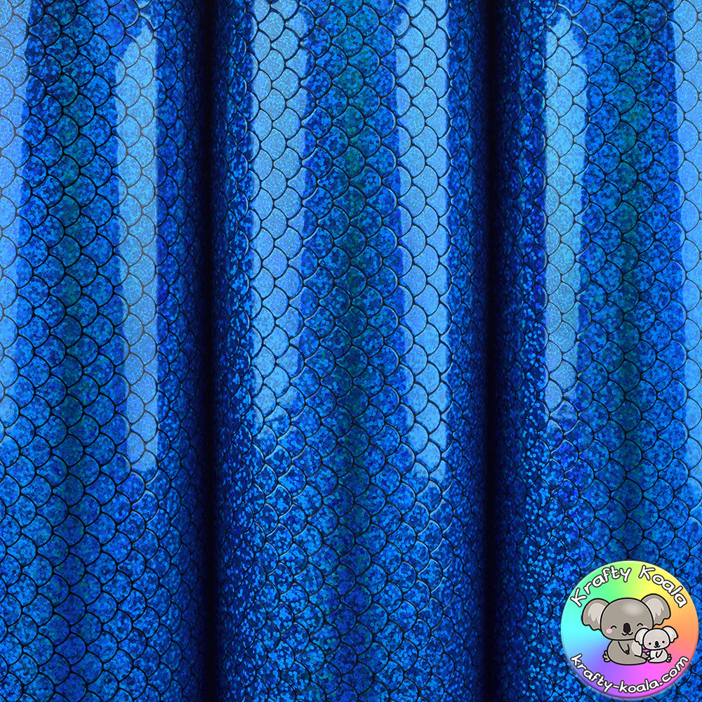 Royal Blue Mermaid Vinyl Fabric