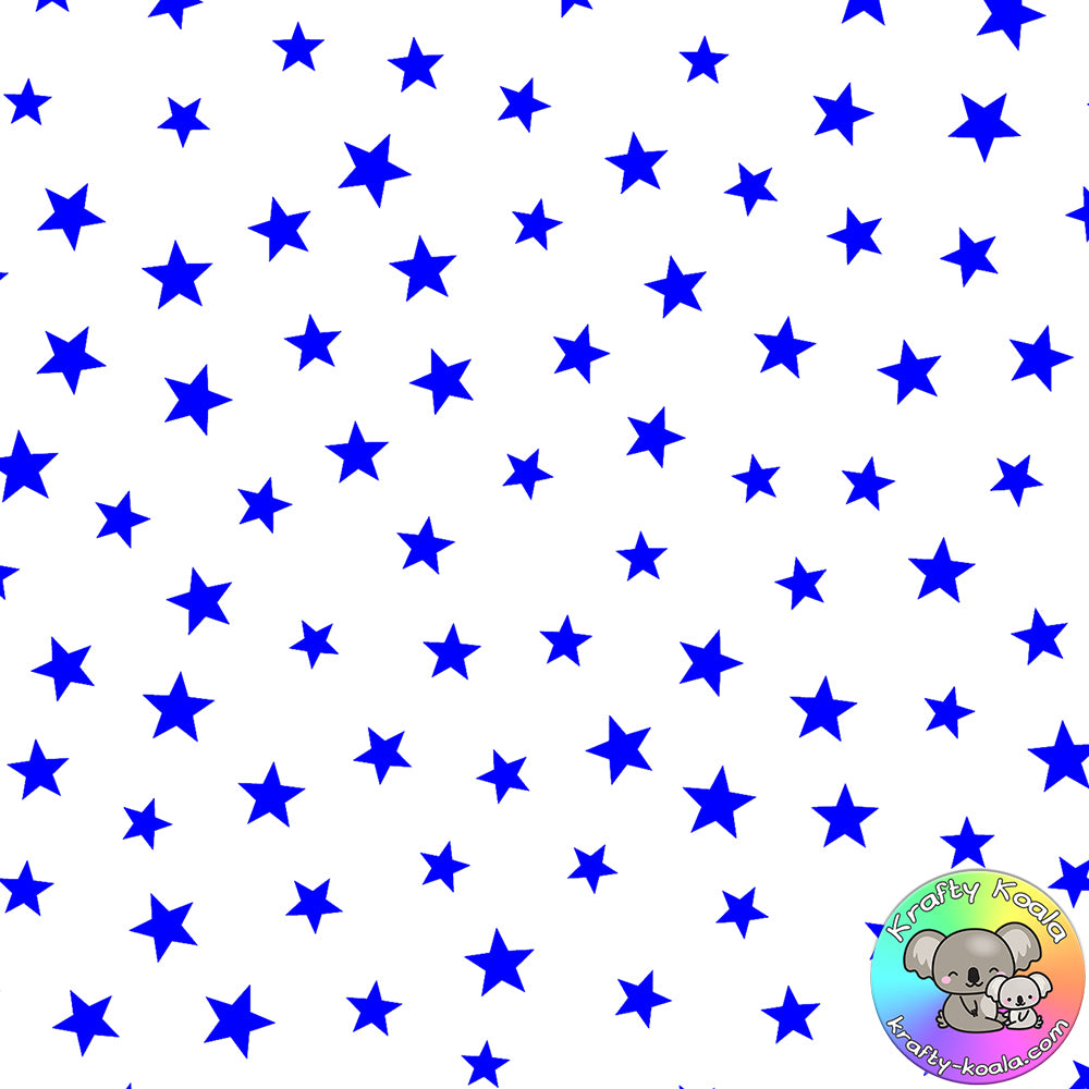 Royal Blue Stars Fabric