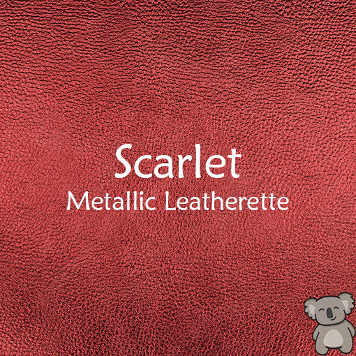 Scarlet Metallic Leatherette