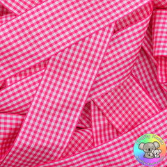 Shocking Pink Gingham Ribbon