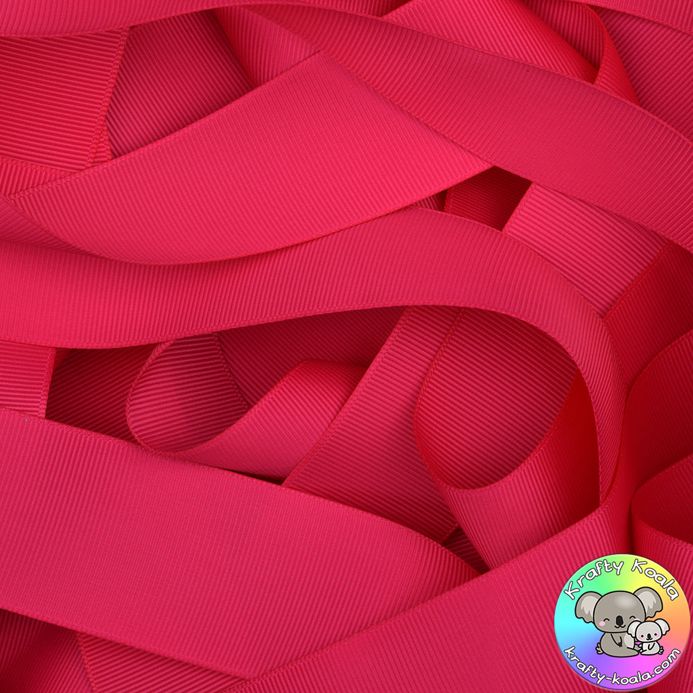 Shocking Pink Grosgrain Ribbon