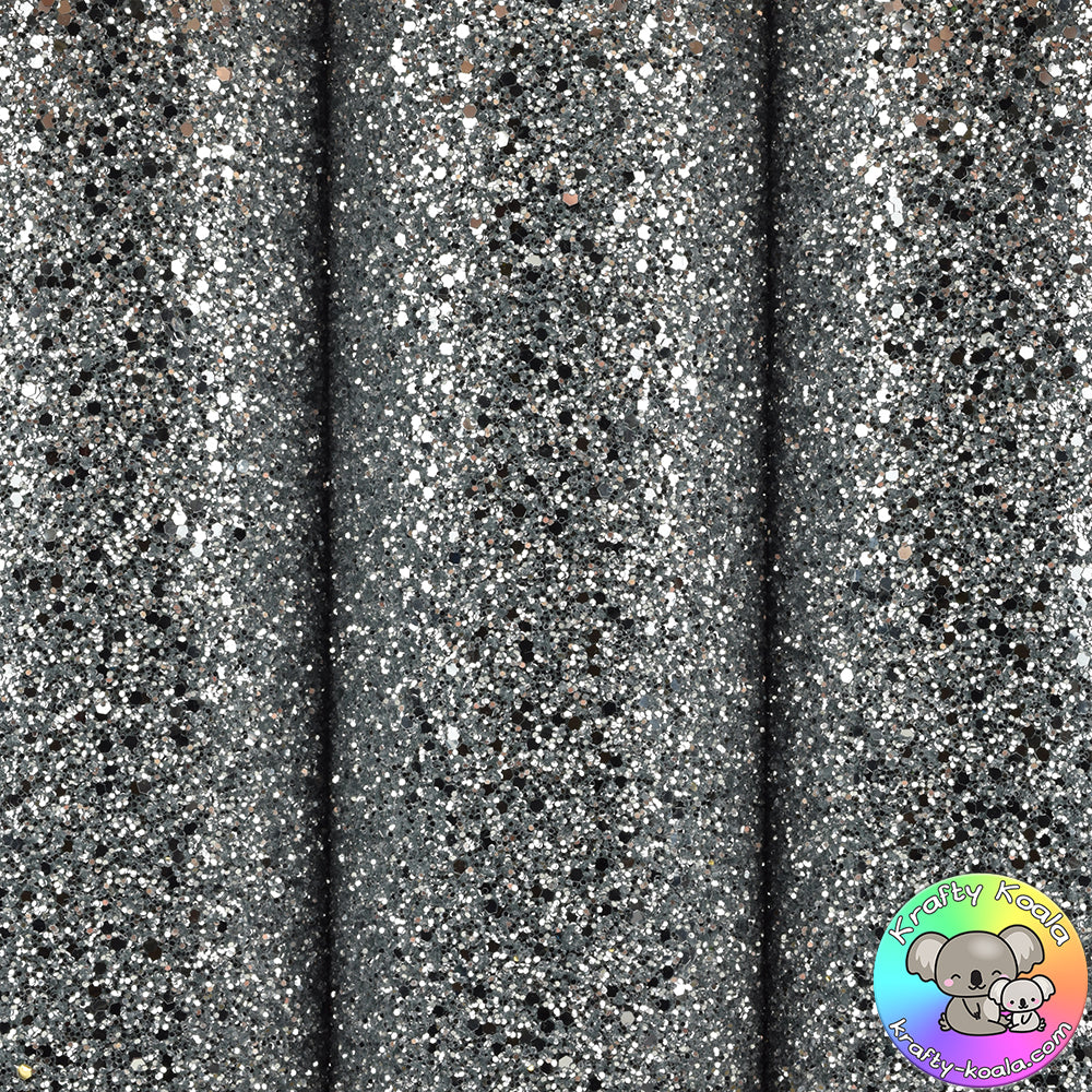 Silver Ultra Chunky Glitter Fabric