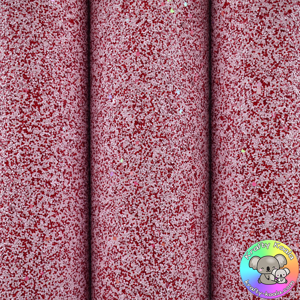 Strawberry Cheesecake Chunky Glitter Fabric