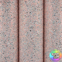 Sweet Peach Chunky Glitter Fabric