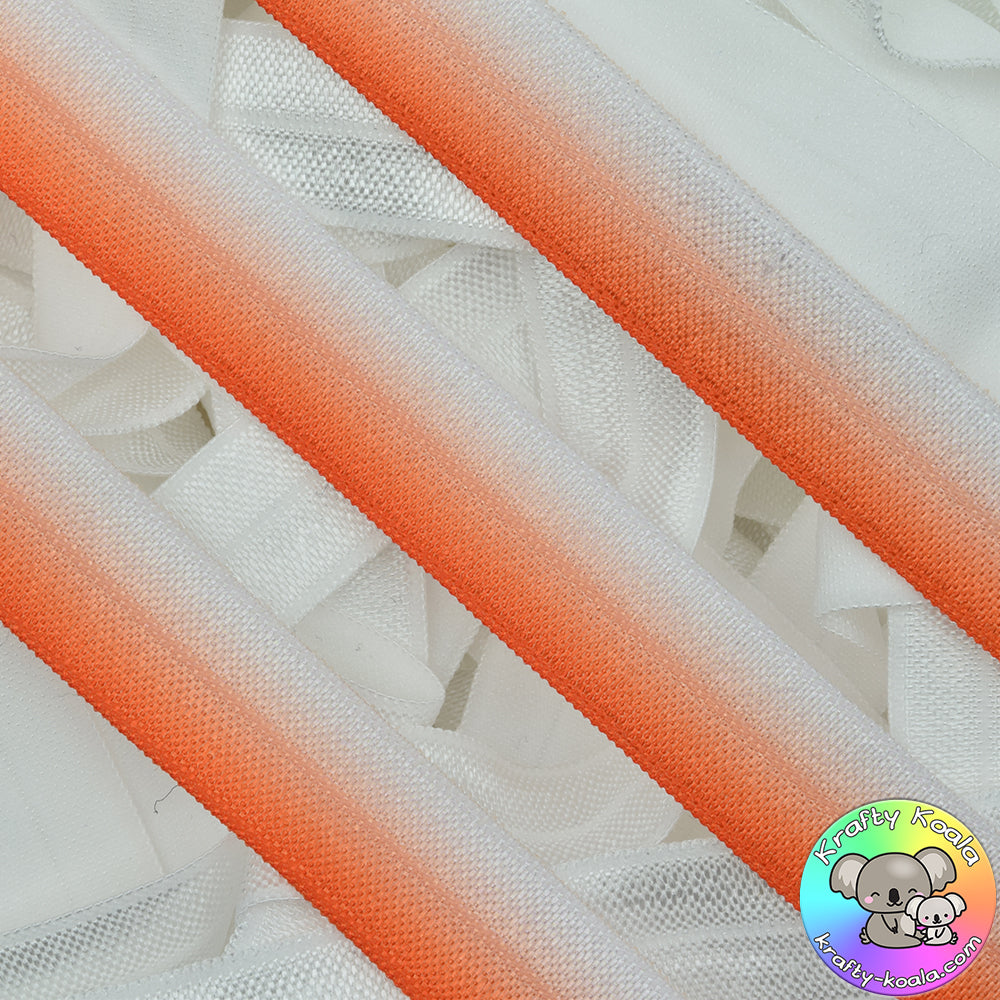 Tangerine Orange Ombre Fold Over Elastic