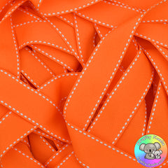 Tangerine Orange Saddle Stitched Grosgrain Ribbon