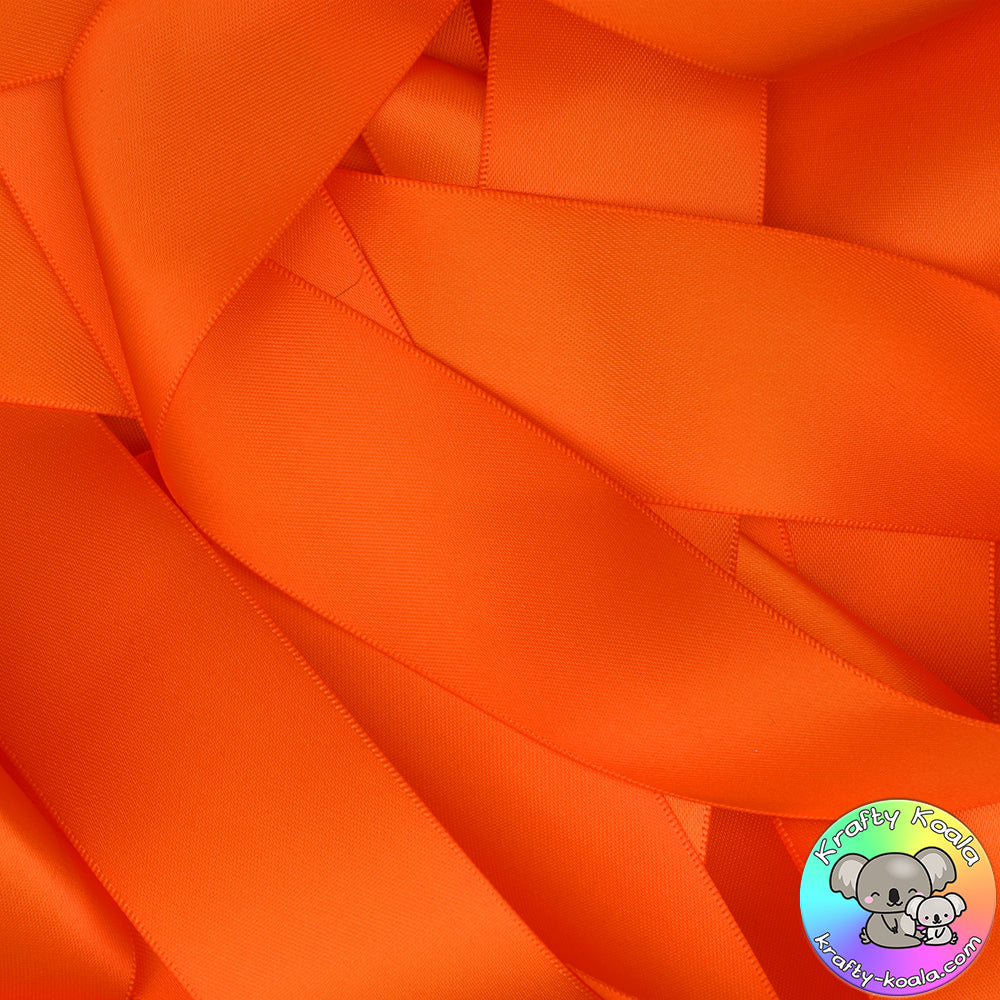 Tangerine Orange Satin Ribbon