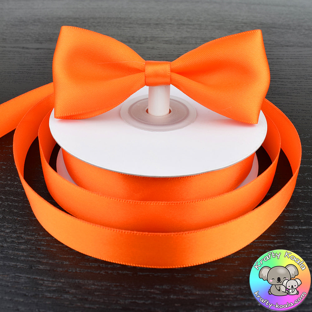 Tangerine Orange Satin Ribbon