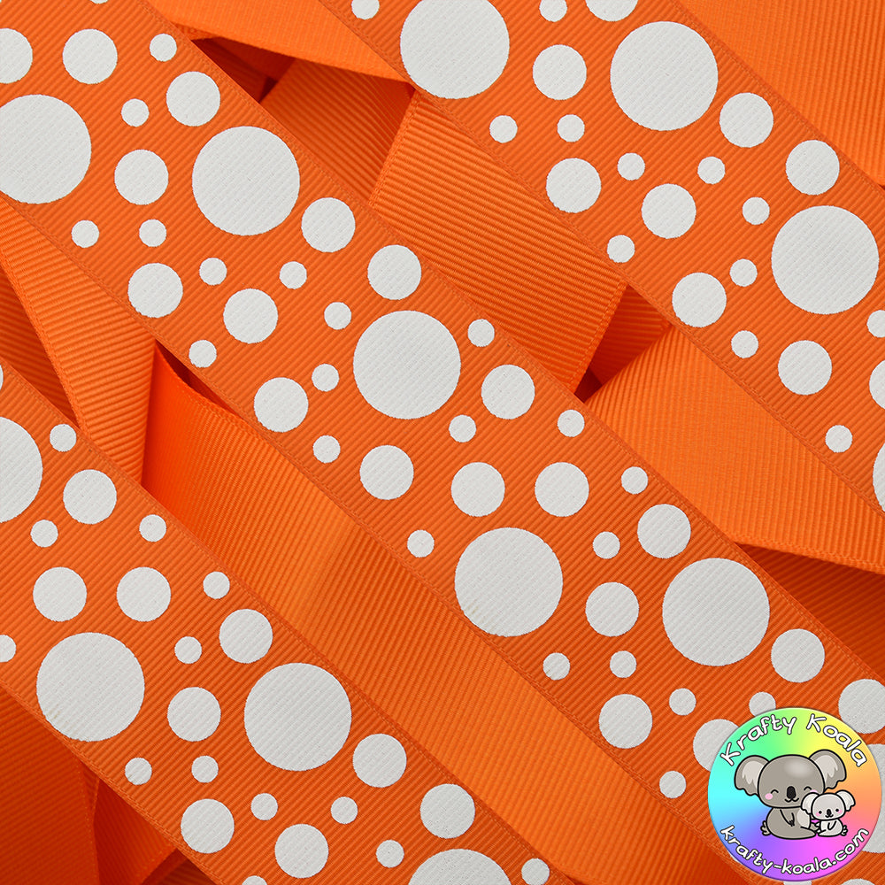 Tangerine Orange Spots Ribbon