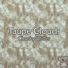 Taupe Clouds Chunky Glitter Fabric