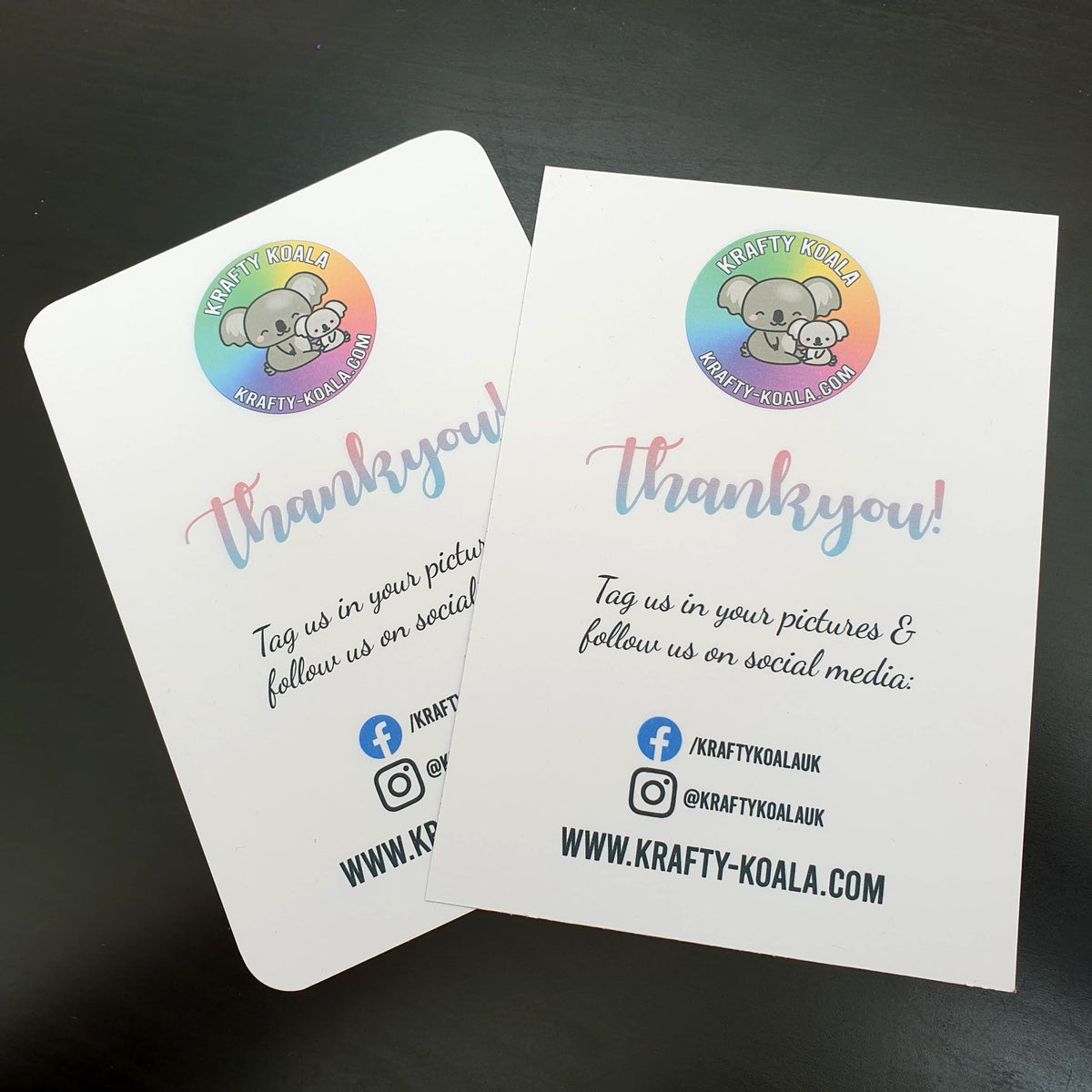 Custom Logo Thankyou Cards