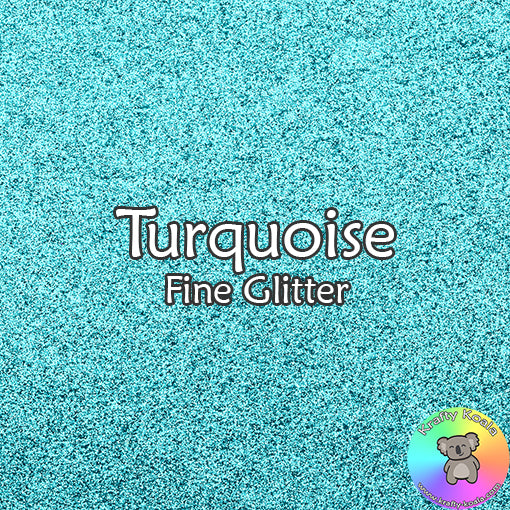 Turquoise Fine Glitter Fabric