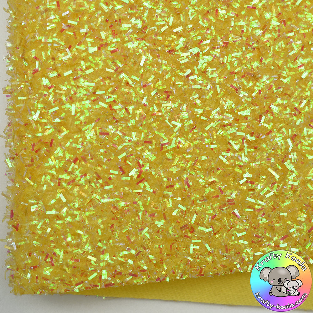 Yellow Iridescent Tinsel Fabric